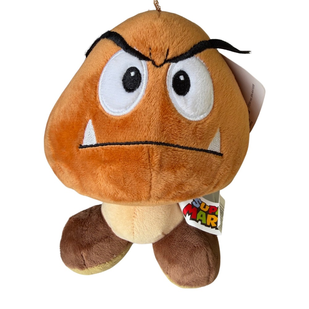 Super Mario Goomba Plush Stuffed Toy Nintendo Official Licensed NWT